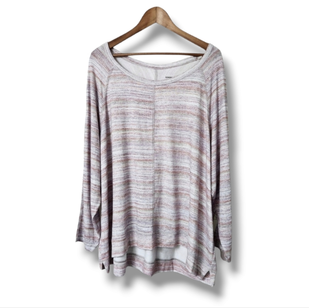 Multicolor Space-dyed Long Sleeve Sweater | Sonoma | 3X